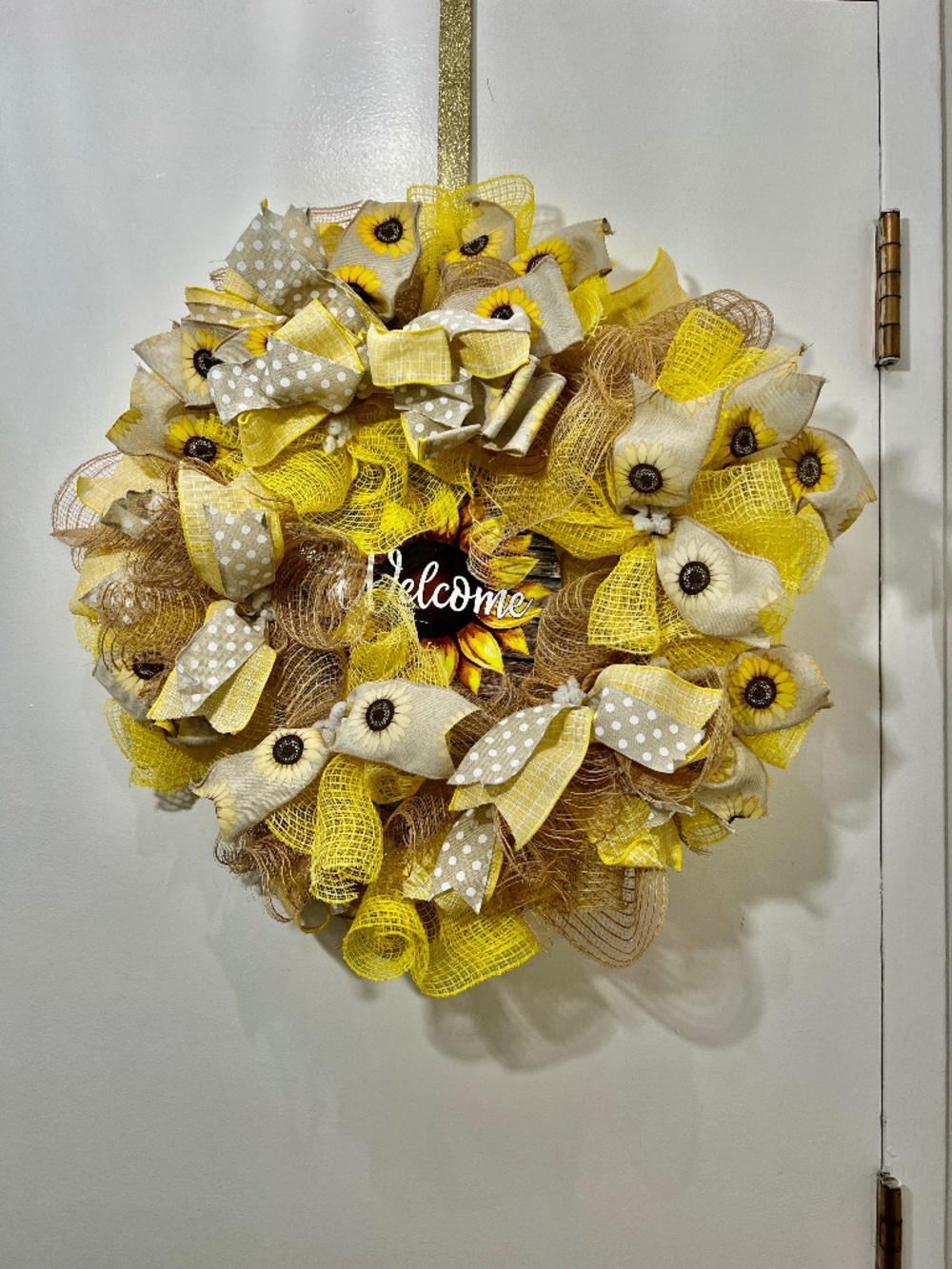 Sunflower Wreath Sunflower Welcome to Our Home Door Decor Wreath for Front Door